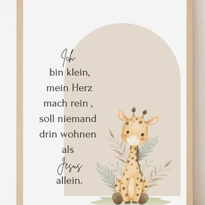 Prayer poster | Children&#39;s poster | Children&#39;s room decoration | Christian poster | Bible verse poster | Gift idea | Bible verses