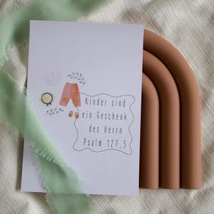 Minimalist card with Bible verse &quot;Children are a gift from the Lord&quot; – Christian birth card | Christian birth card |