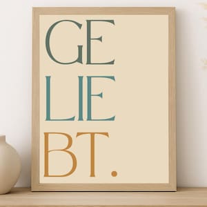 Loved | Simple Christian poster | You are loved by God | Encouragement to hang | Christian poster | Minimalist | A4 A3