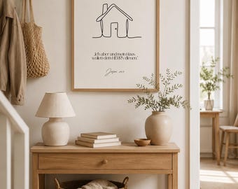 Blessing | House Blessing Poster | Christian Poster | Bible Verse Poster | Psalm 23:6 | Bible Verses | Joshua 24:15 | Minimalist Poster
