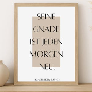 Christian poster | Bible verse poster | Gift idea | Bible verses | Lamentations 3:23 | Minimalist poster | Christian wall decor |