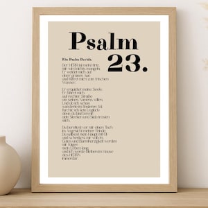 Christian poster | Bible verse poster | Gift idea | Bible verses | Psalm 23 | Minimalist poster | Christian wall decor | A6-A3