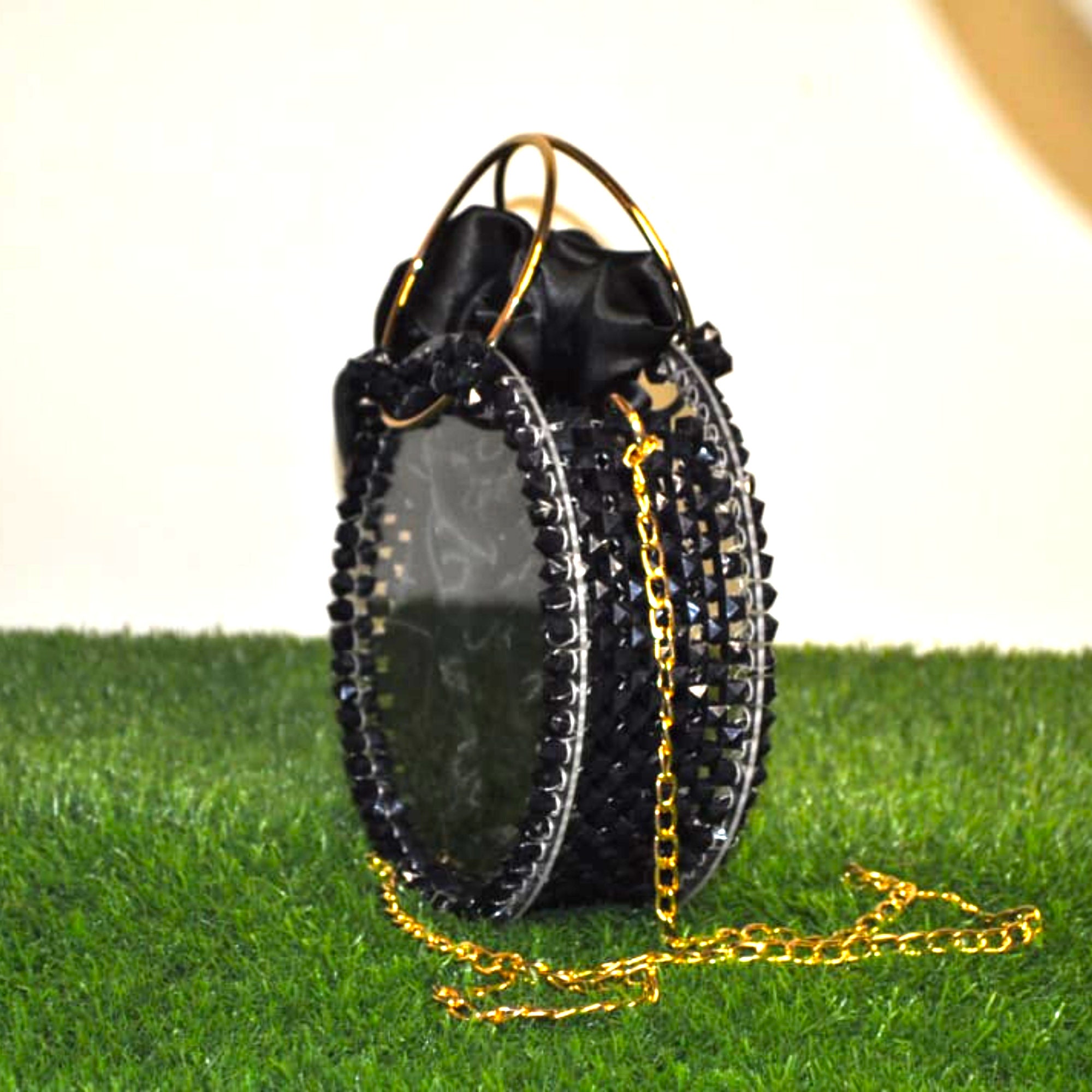 KMERCE Catene per Borse da Donna in Acrilico Trasparente, Tracolla Larga per Borsa a Mano, Manico Cinghia di Ricambio per Borsa, Larghezza 3cm, Lunghezza 60cm