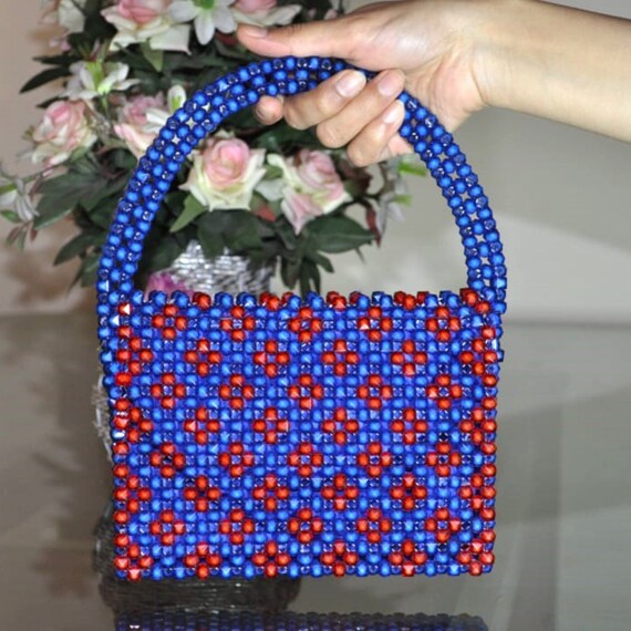 Handmade Stylish Red and Blue Women\'s Bag Wholesale Red White Blue Bag 57k+ | Alibaba.com main image 2