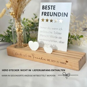 Individueller Kartenständer|Geschenkidee mit Gravur|Familie| Trockenblume| Fotoleiste|Geburtstag| Lieblingsmensch|Freundin|Kartenhalter