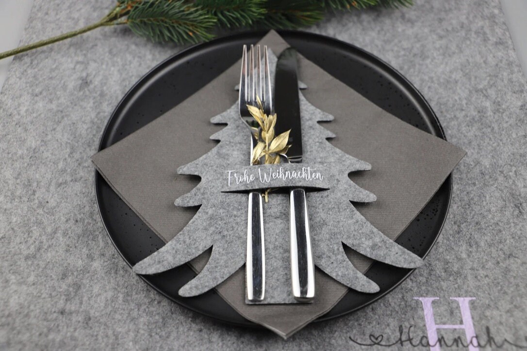 10 Stück Weihnachts-Besteckhalter, Weihnachtsbaum