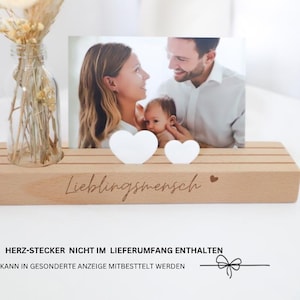 Individueller Kartenständer|Geschenkidee mit Gravur|Familie| Trockenblume| Fotoleiste|Geburtstag| Lieblingsmensch|Freundin|Kartenhalter
