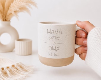 Personalisierte Tasse Mama seit Oma ab | Geschenk zur Schwangerschaft | Tasse werdende Oma | Schwangerschaftsverkündung Geschenk