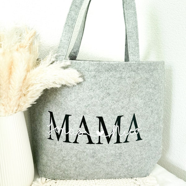 Personalisierte Filz Tasche MAMA |Dankeschön| Geschenk Mama|Markttasche|Einkaufstasche| besondere Geschenke|Groß|Einkaufskorb|Muttertag