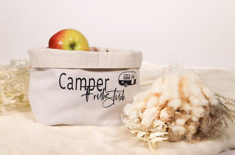 Bread basket | Roll basket | Camping storage basket | Decoration | Gift for campers | Tent camping | Camper breakfast | Outdoor | Breakfast love image 6