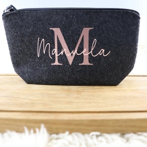Personalisierte Kosmetiktasche mit Namen | Geschenk Frau| Mama | Oma | Schwester | Geschenk personalisiert | Filztasche | Schminktasche