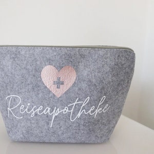 Reiseapotheke aus Filz| Medikamente| Reisen| Kulturtasche aus Filz| Geschenk| Geburtstag | Kosmetiktasche| Reiseapotheke personalisiert