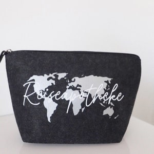 Reiseapotheke aus Filz| Medikamente| Reisen| Kulturtasche aus Filz| Geschenk| Geburtstag | Kosmetiktasche| Reiseapotheke personalisiert