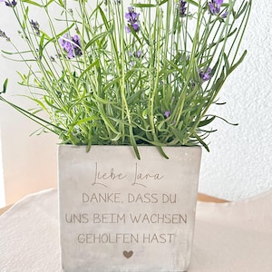 Abschied Geschenk für Lehrer|Erzieher| Geschenk Tagesmutter| Blumentopf in Betonoptik| Dankeschön | Kindergarten| Schule| Lehrer Blumentopf