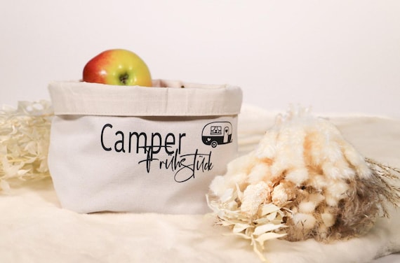 Brotkorb | Brötchenkorb| Aufbewahrungskorb Camping | Dekoration| Geschenk für Camper | Zelten | Camper Frühstück|Outdoor| Frühstücksliebe|
