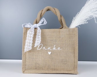 Jute Tasche  Danke |Geschenkverpackung|Abschied |Geschenk personalisiert |Mama |beste Freundin| Lehrerin| Lehrer| Geburtstag| MHDekodesign