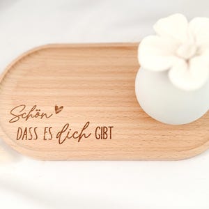 Personalisierte Geschenk Freundin|Tablett mit Spruch| Geschenkidee zum Geburtstag|Kleinigkeit vom Herzen|Schön dass| beste Freundin