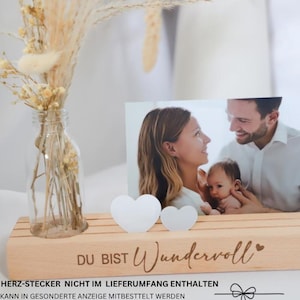 Individueller Kartenständer| Geschenkidee mit Gravur|Familie| Trockenblume| Fotoleiste|Weihnachten| Geburtstag|Muttertag|Ostern|Kartenhalter