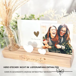 Individueller Kartenständer|Geschenkidee mit Gravur|Familie| Trockenblume| Fotoleiste|Geburtstag| Lieblingsmensch|Freundin|Kartenhalter