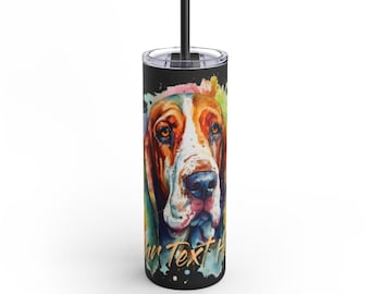 Basset Hound 1 Maker Skinny Matte Tumbler, 20oz