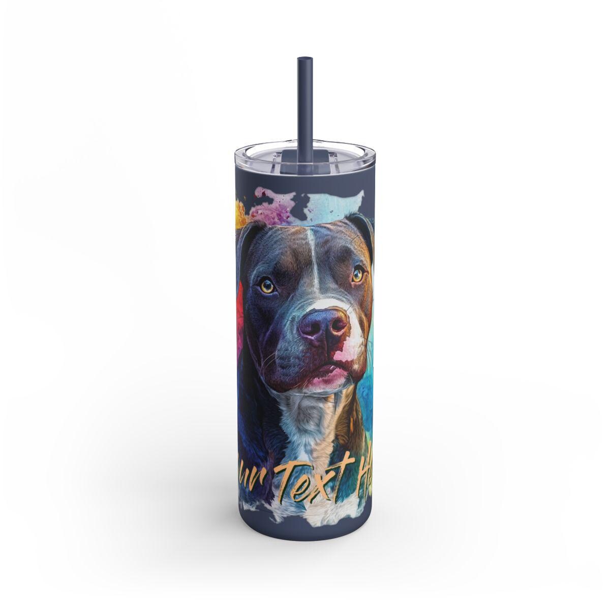 Staffordshire Terrier 1 Maker Skinny Matte Tumbler, 20oz