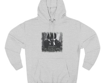 Sudadera con capucha de tres paneles de polar
