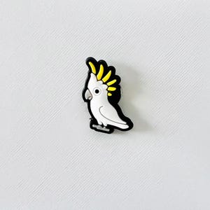 Sulphur Crested Cockatoo Shoe Charm | Croc Charms for Clogs | Jibbitz | Australian Parrot Charm | Bird Lover Gift