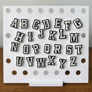 Alphabet Shoe Charms Black & White | Croc Charms for Clogs | Jibbitz