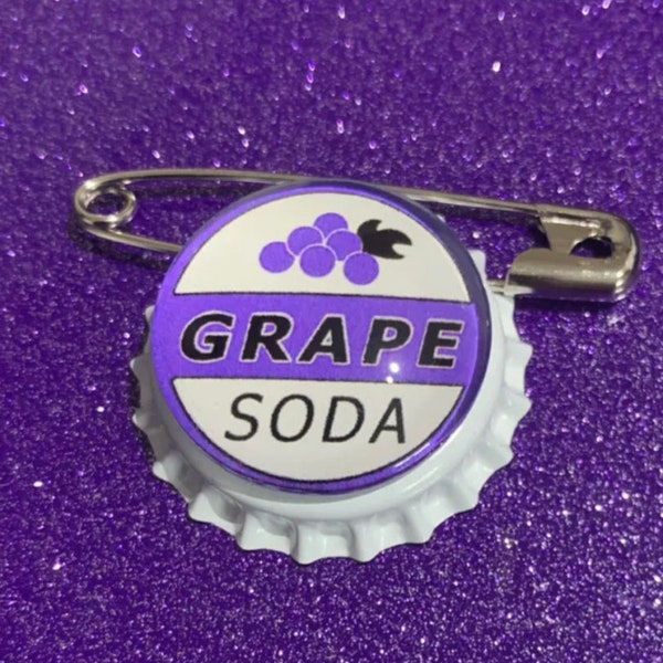 disney UP movie inspired Grape soda pin badge Valentine / Wedding / Xmas