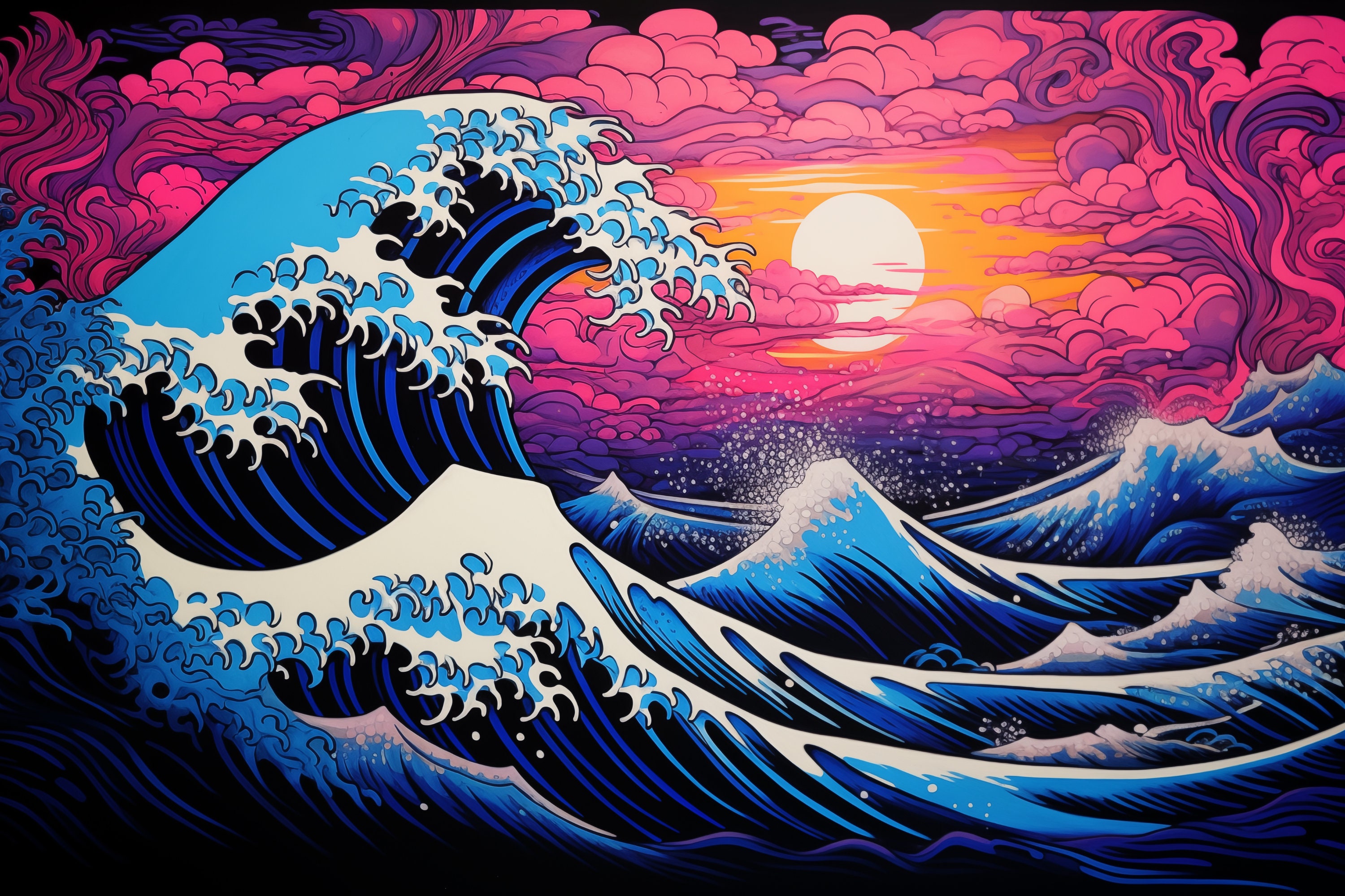 The Great Wave, Pop Art High Resolution - Etsy Canada