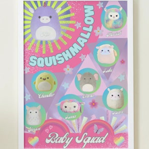 Squishmallow poster Baby Squad kids decor A1 high quality gloss print image 4