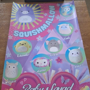 Squishmallow poster Baby Squad kids decor A1 high quality gloss print image 5