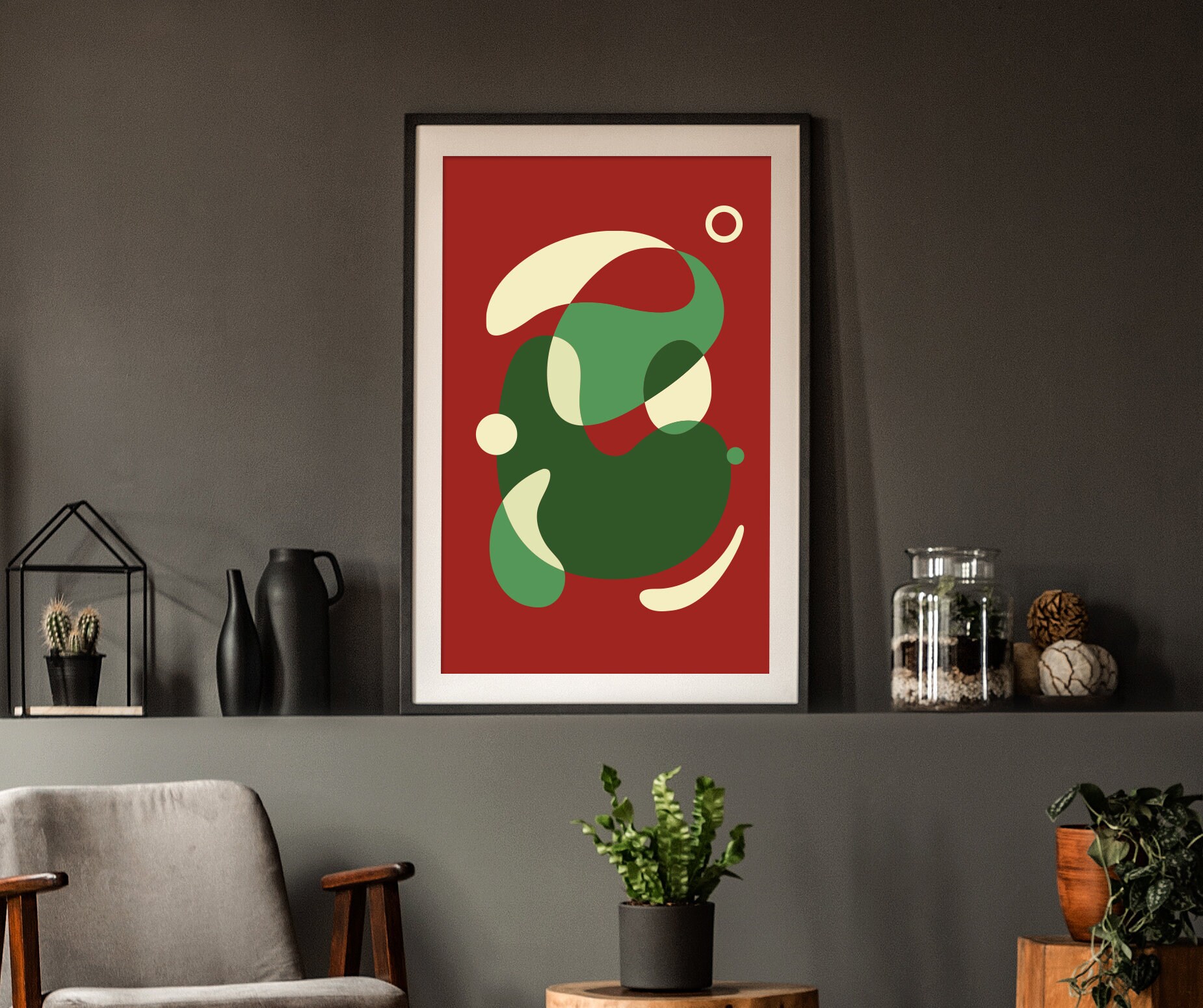 Japanese Inspired Abstract Art, Japanese Wall Art, Japanese Abstract