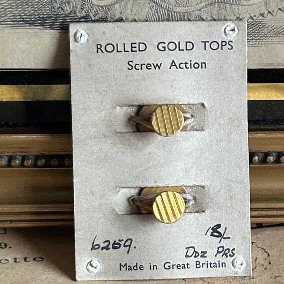 Art Deco Rolled gold Dress stud’s original sales … - image 9