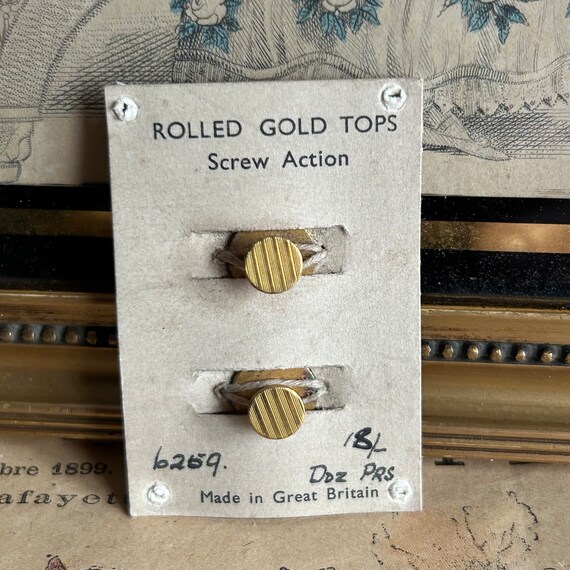 Art Deco Rolled gold Dress stud’s original sales … - image 8