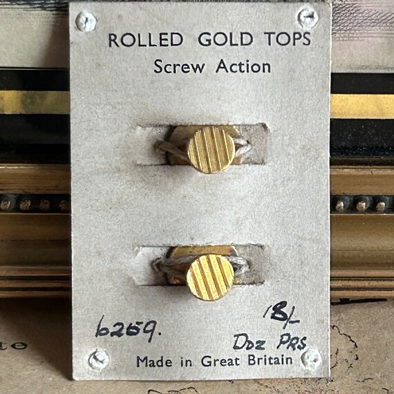 Art Deco Rolled gold Dress stud’s original sales … - image 4