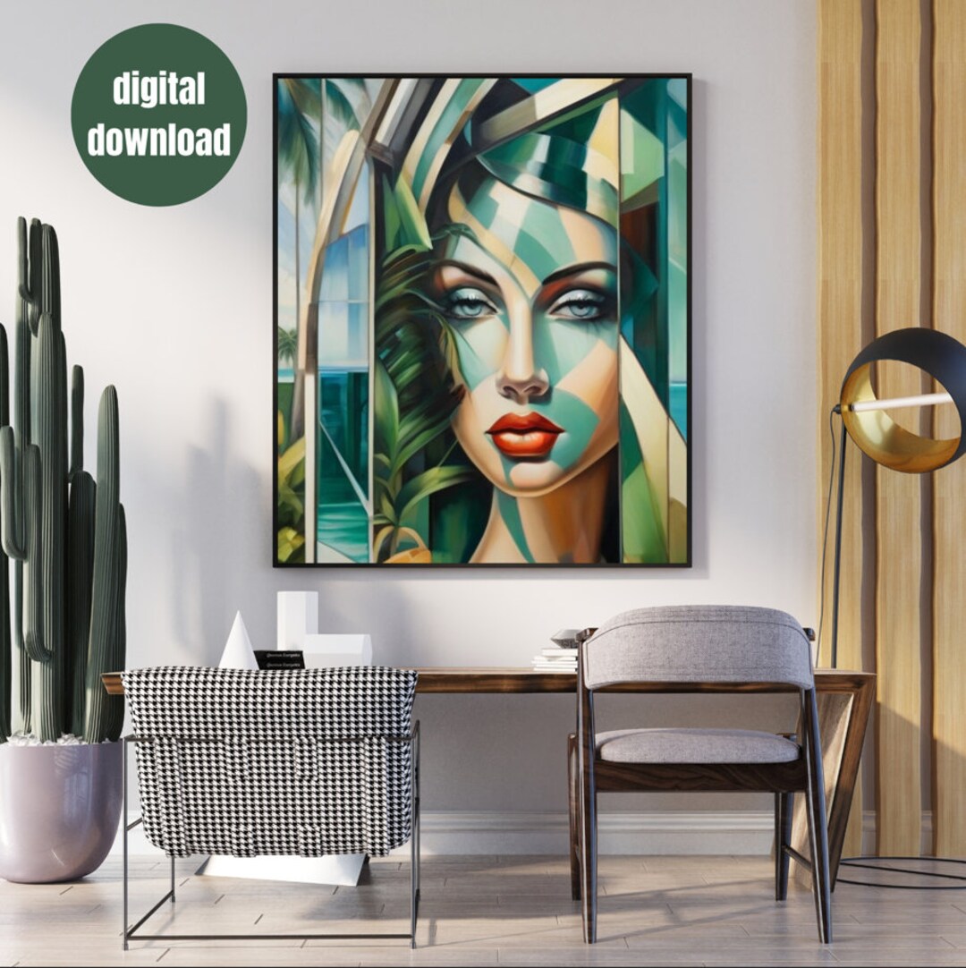 Cubism Woman, Cubism Art, Cubism Wall Art, Cubism Girl Wall Art for