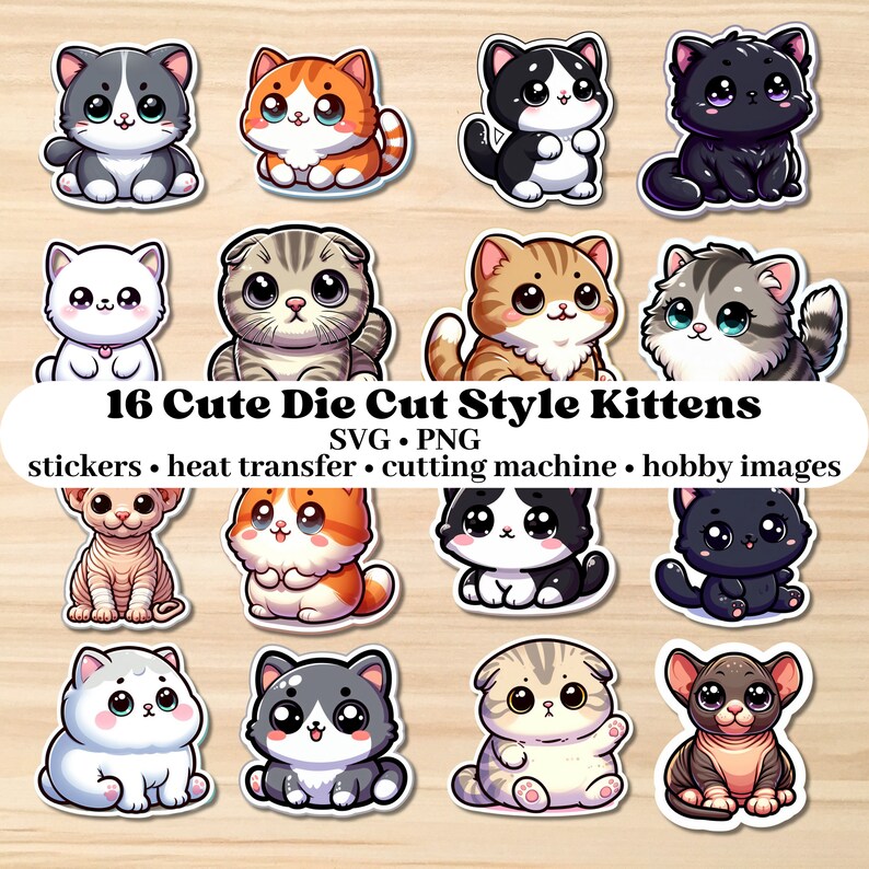 16 Cute Kitten SVG Files for Cricut, Silhouette, and Other Cutting ...