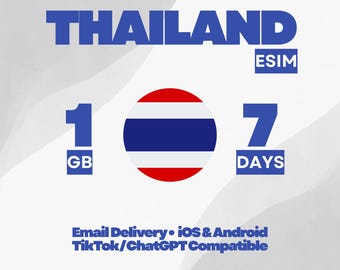 eSIM Tailandia: 1 GB - 7 días