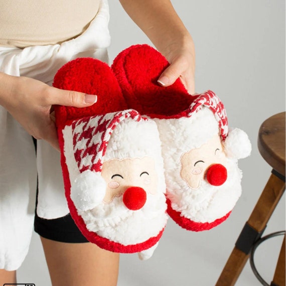 Pantofole di Natale morbide e accoglienti regalo di Natale per uomo e donna pantofole SantaMan peluche invernale pantofole comode ciabatte pelose uomo Etsy Italia