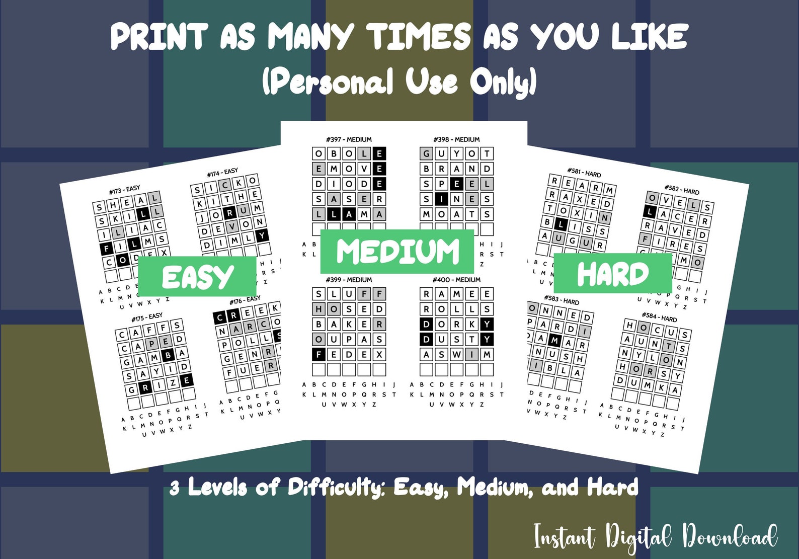 600 Wordle Puzzles With Hints & Solutions (digital Download) - Etsy