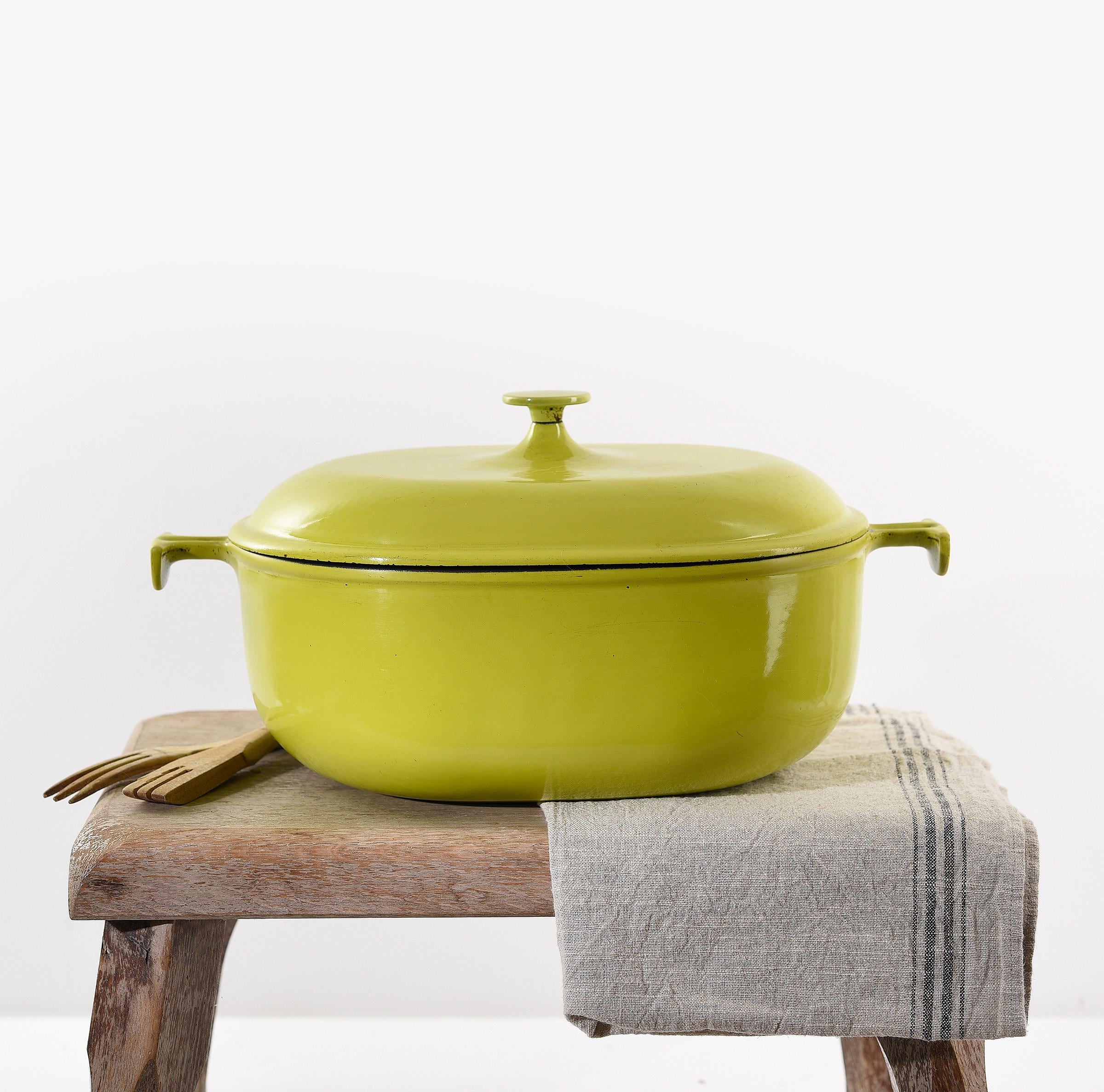 LE CREUSET マルミット18cm イエロー　USED LE CREUSET マルミット18cm イエロー USED LE CREUSET マルミット18cm