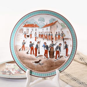 Creil Montereau Plate. Set of 2 French Antique Creil et Montereau Display Plate.