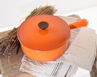 Le Creuset Cousances Orange Flame Dutch Oven Size 22 – Vintage