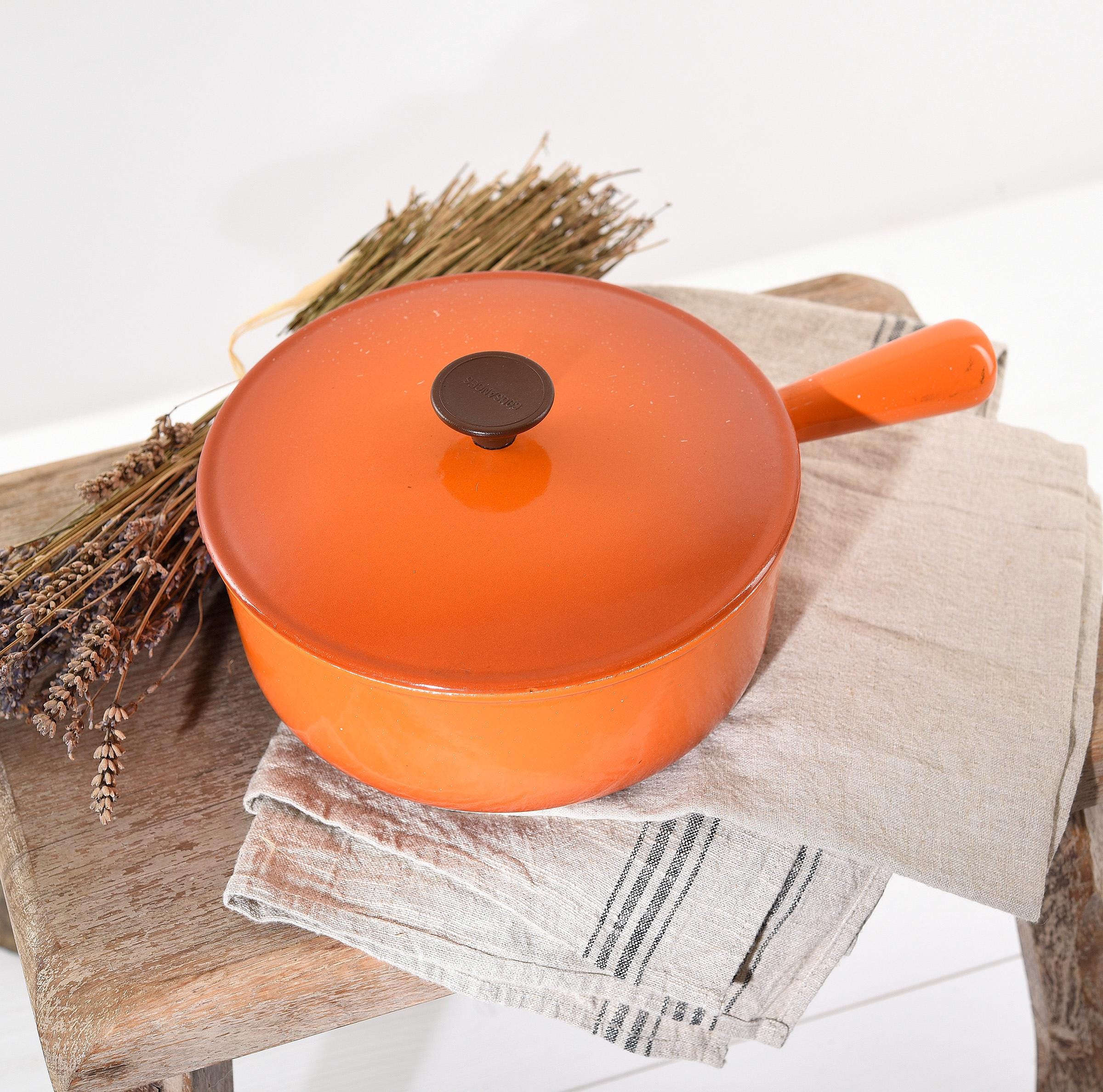 Le Creuset Cousances Orange Flame Dutch Oven Size 22 – Vintage