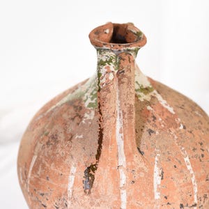 Antique French Crock Stoneware. Vintage Ovoide Stoneware. Primitive Antiques Terracotta pot. French Antique Decor.