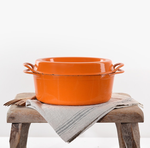 Vintage French Doufeu Dutch Oven Cousances Style- Le Creuset Flame