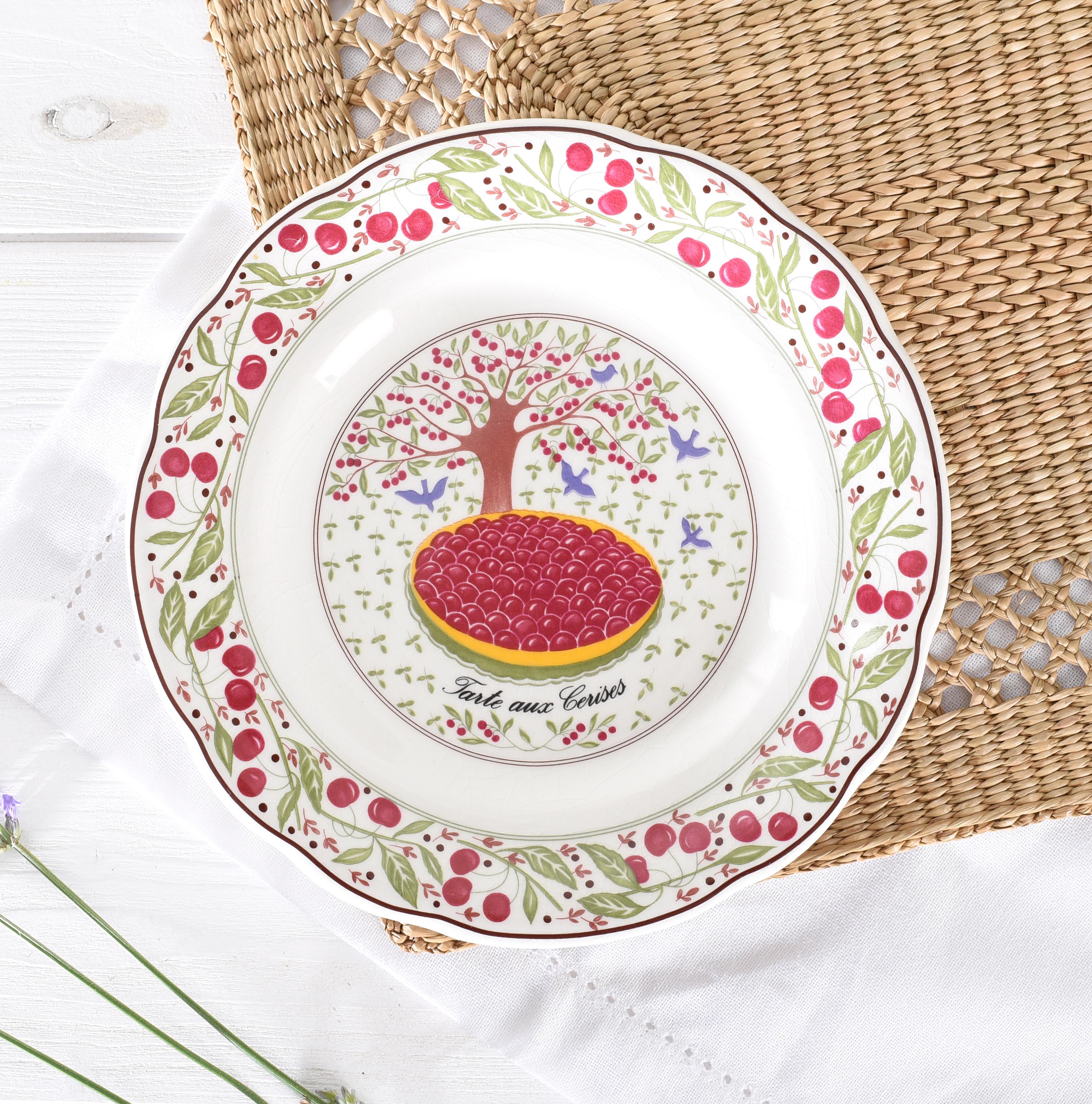 Gien Les Tartes 陶器皿 6枚セット Gien Les Tartes 陶器皿 6枚セット