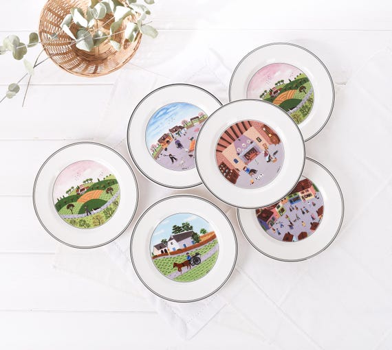 Villeroy and Boch Design Naif Plates by Gérard Laplau – Set of 6