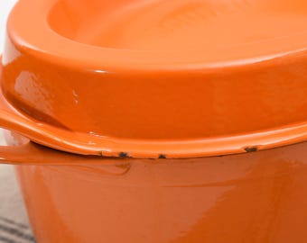 Vintage French Doufeu Dutch Oven Cousances Style- Le Creuset Flame